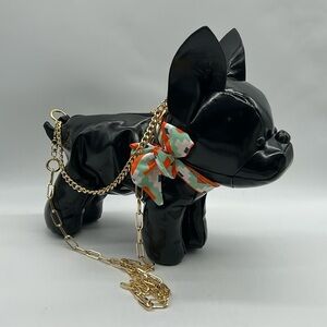 2436- Dog Lovers Black Color Crossbody Vegan Bag NWT